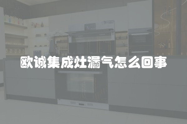 欧诚集成灶漏气怎么回事