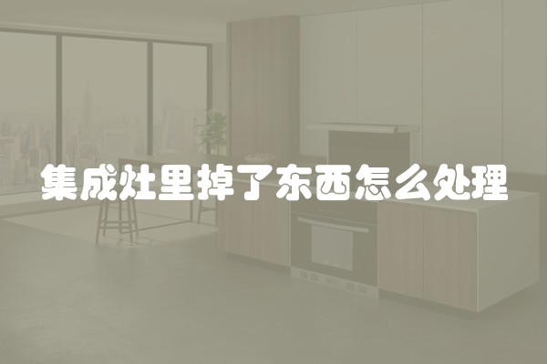 集成灶里掉了东西怎么处理