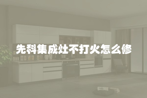 先科集成灶不打火怎么修