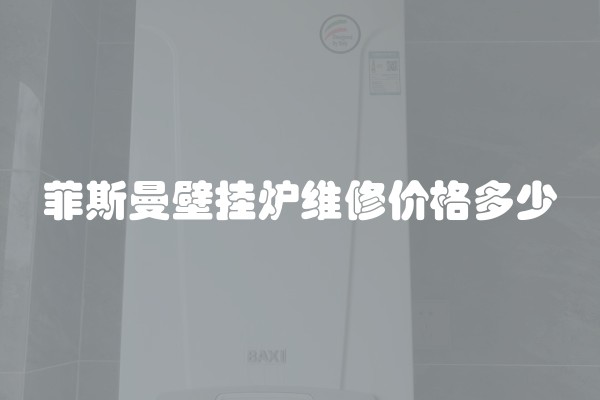 菲斯曼壁挂炉维修价格多少
