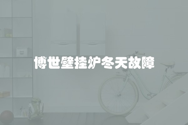 博世壁挂炉冬天故障