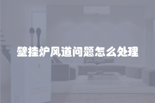 壁挂炉风道问题怎么处理