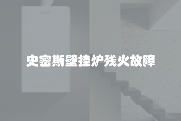 史密斯壁挂炉残火故障