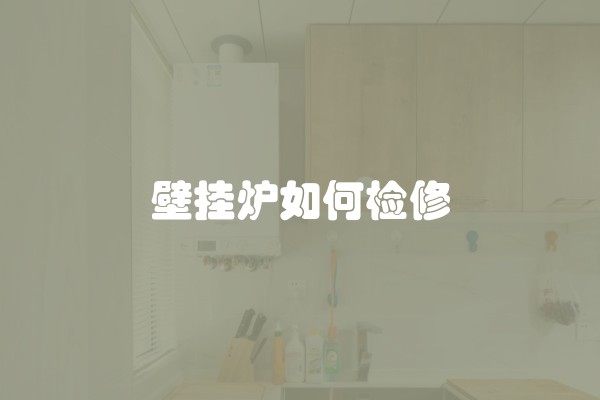 壁挂炉如何检修
