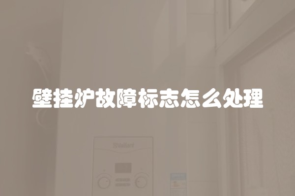 壁挂炉故障标志怎么处理