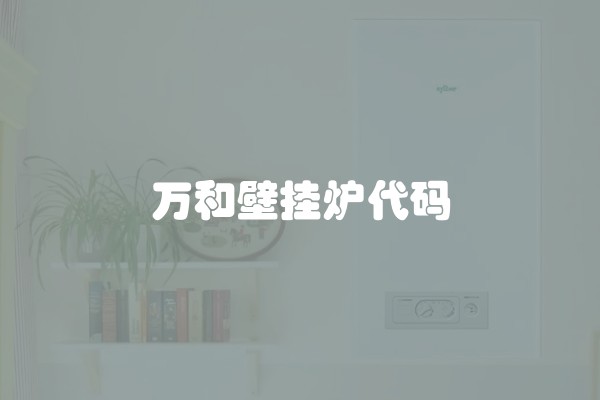 万和壁挂炉代码