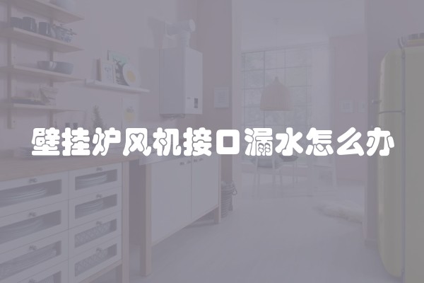 壁挂炉风机接口漏水怎么办