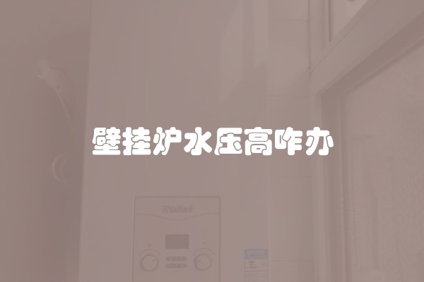 壁挂炉水压高咋办