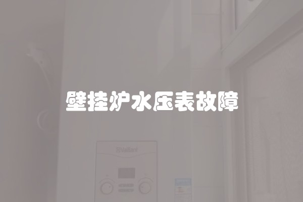 壁挂炉水压表故障