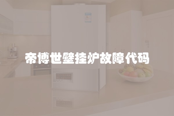 帝博世壁挂炉故障代码
