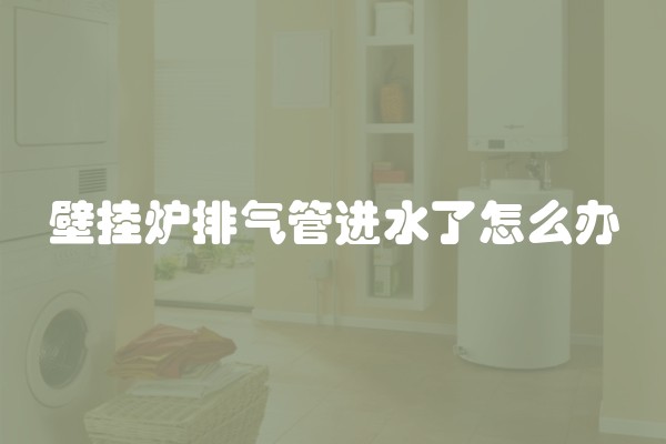 壁挂炉排气管进水了怎么办