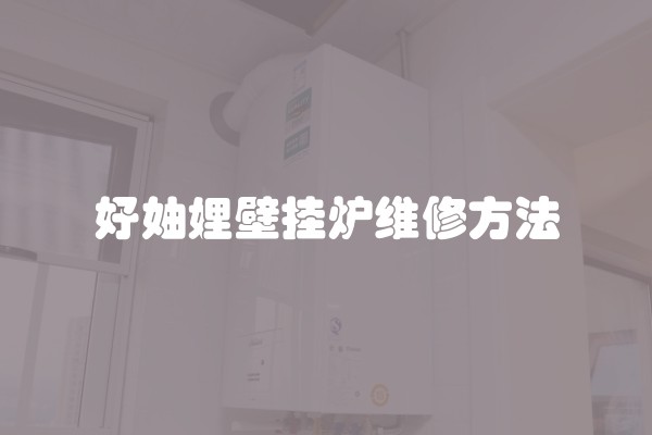 好妯娌壁挂炉维修方法