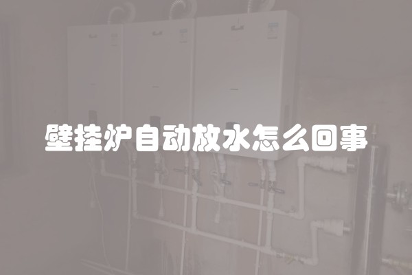 壁挂炉自动放水怎么回事