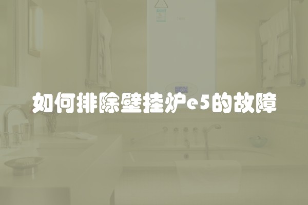 如何排除壁挂炉e5的故障