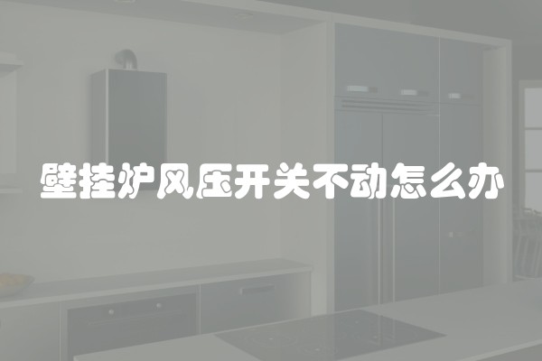 壁挂炉风压开关不动怎么办