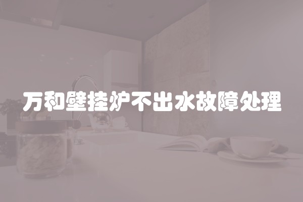 万和壁挂炉不出水故障处理