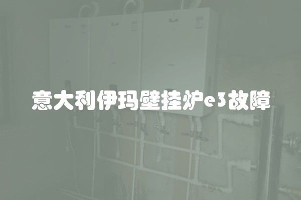 意大利伊玛壁挂炉e3故障