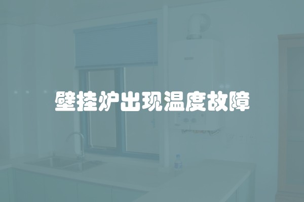 壁挂炉出现温度故障