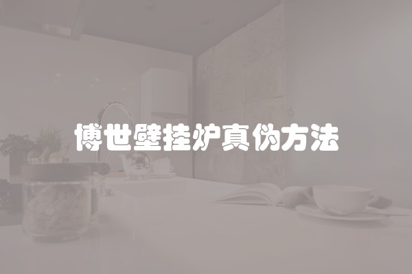 博世壁挂炉真伪方法