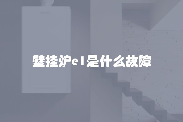 壁挂炉e1是什么故障