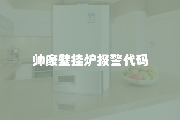 帅康壁挂炉报警代码
