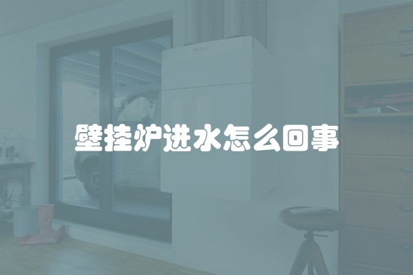壁挂炉进水怎么回事