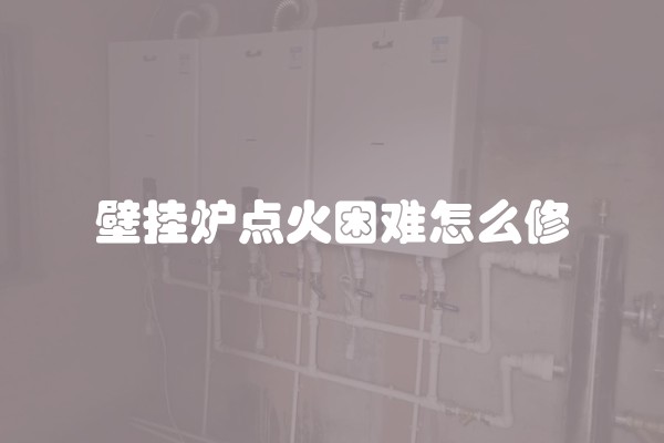 壁挂炉点火困难怎么修