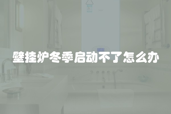 壁挂炉冬季启动不了怎么办