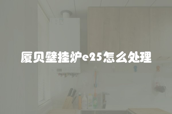 厦贝壁挂炉e25怎么处理