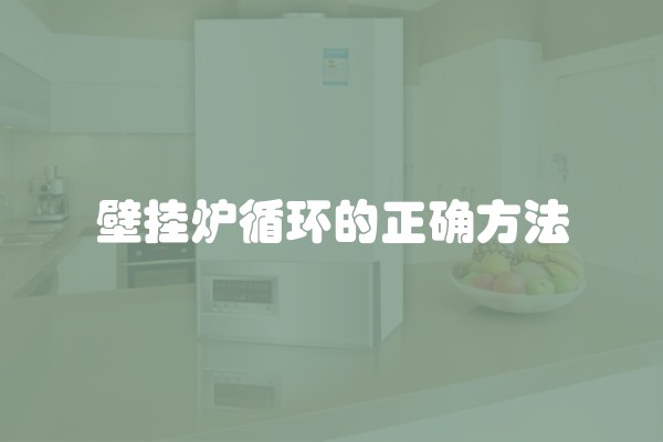 壁挂炉循环的正确方法