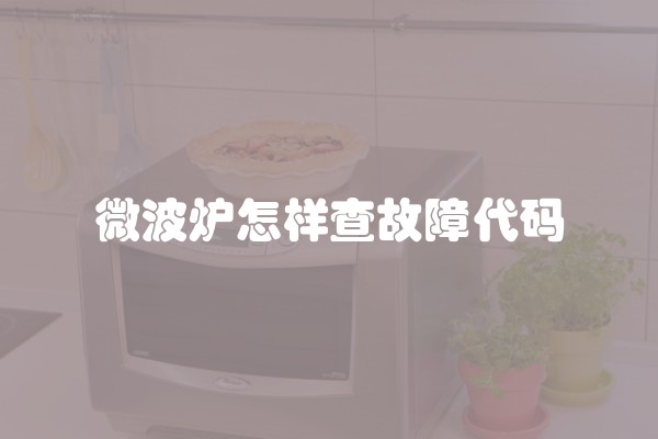 微波炉怎样查故障代码