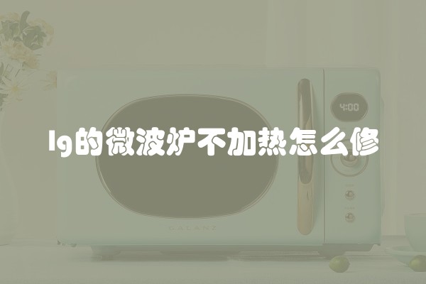 lg的微波炉不加热怎么修