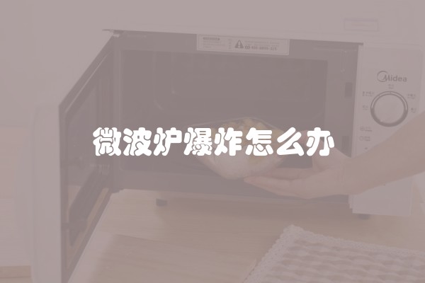 微波炉爆炸怎么办