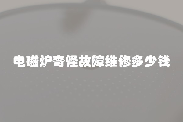 电磁炉奇怪故障维修多少钱
