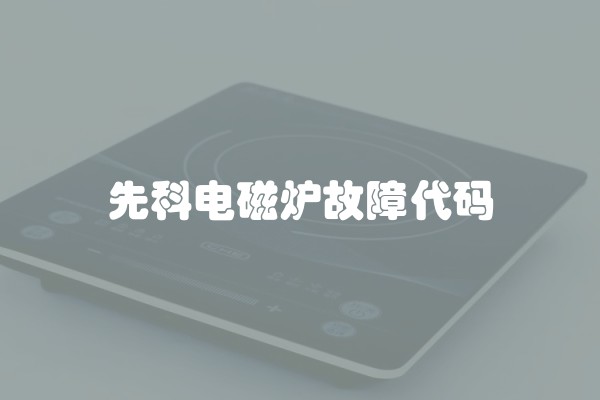 先科电磁炉故障代码