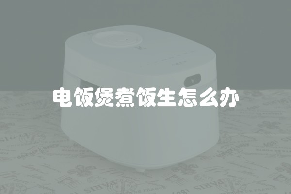 电饭煲煮饭生怎么办