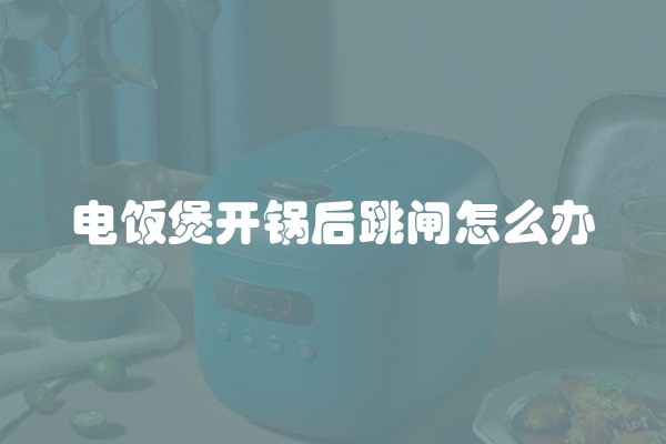 电饭煲开锅后跳闸怎么办