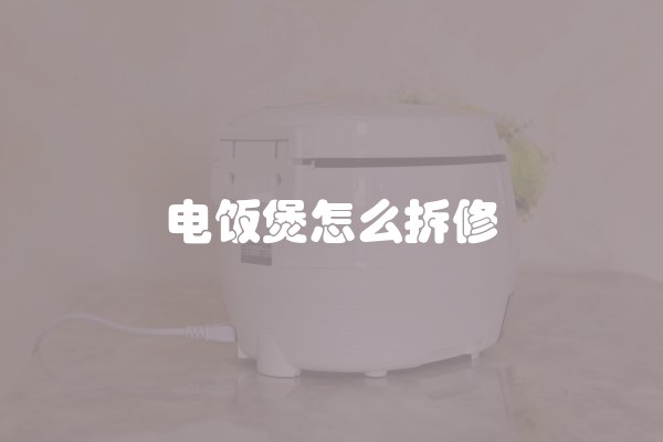 电饭煲怎么拆修