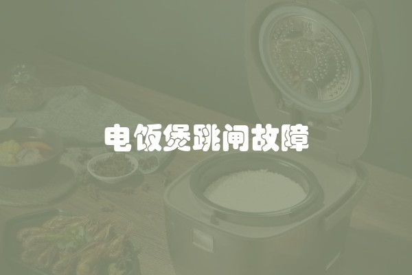 电饭煲跳闸故障