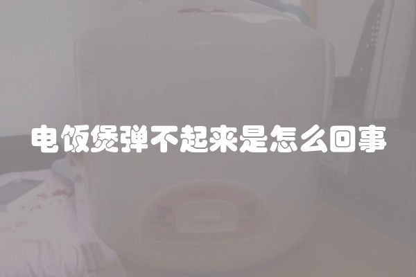 电饭煲弹不起来是怎么回事