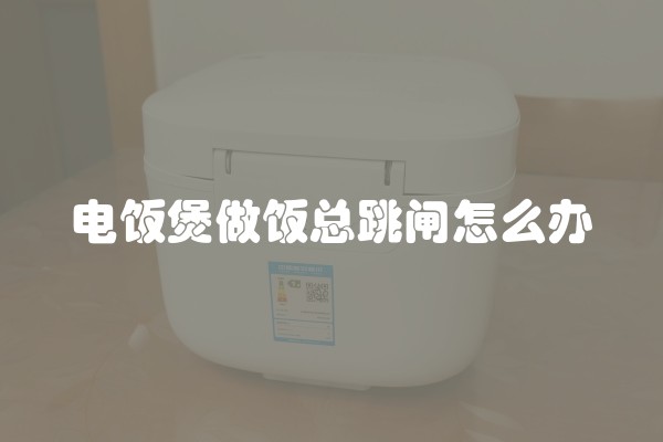 电饭煲做饭总跳闸怎么办