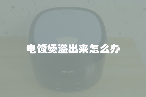 电饭煲溢出来怎么办