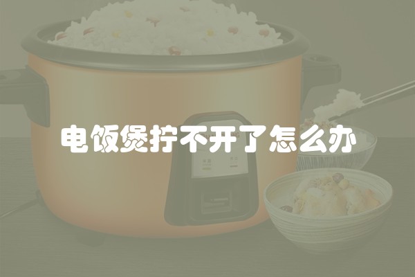 电饭煲拧不开了怎么办