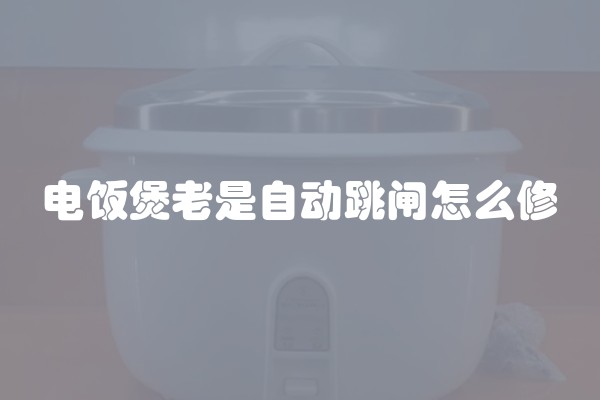 电饭煲老是自动跳闸怎么修
