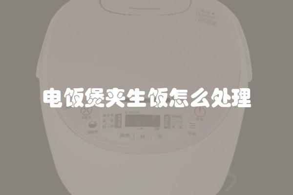 电饭煲夹生饭怎么处理