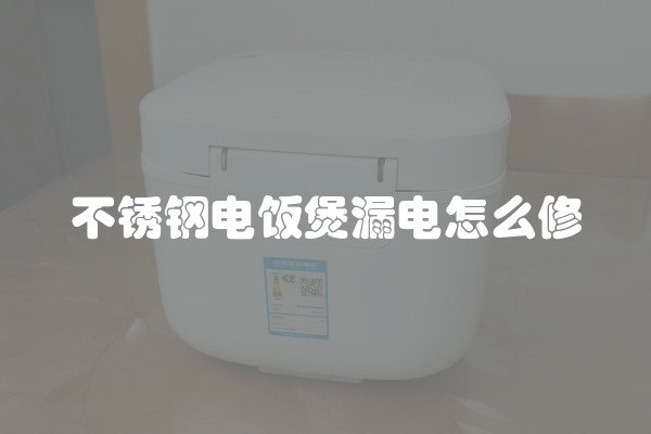 不锈钢电饭煲漏电怎么修