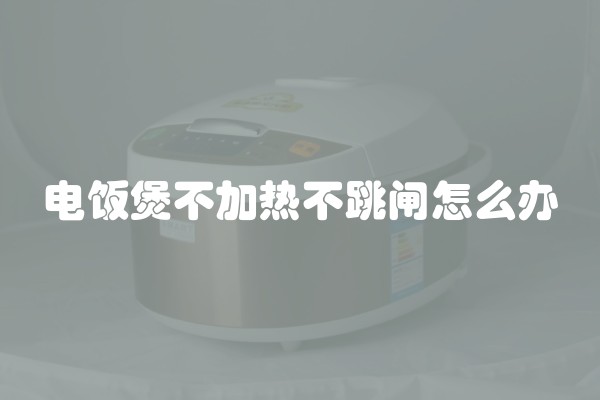 电饭煲不加热不跳闸怎么办