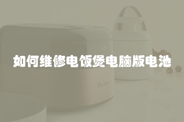 如何维修电饭煲电脑版电池