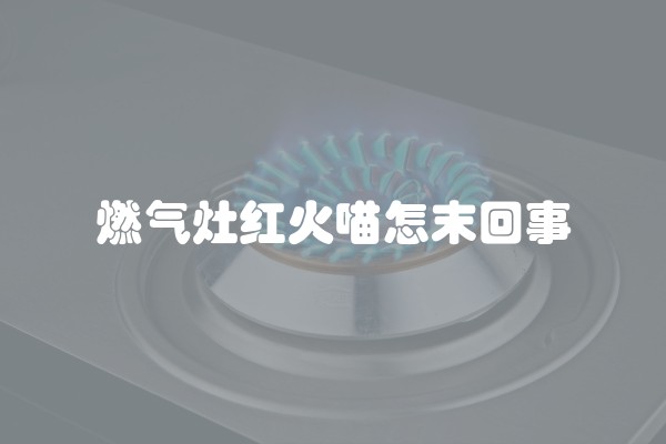 燃气灶红火喵怎末回事