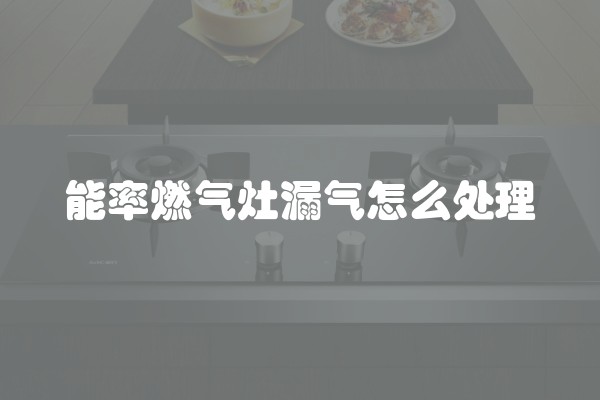 能率燃气灶漏气怎么处理